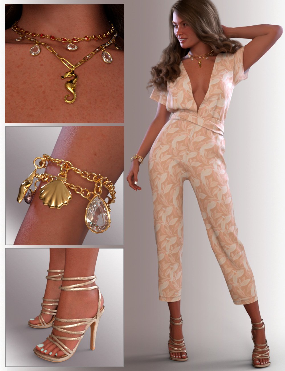 dForce Chloe Outfit for Genesis 9 Feminine