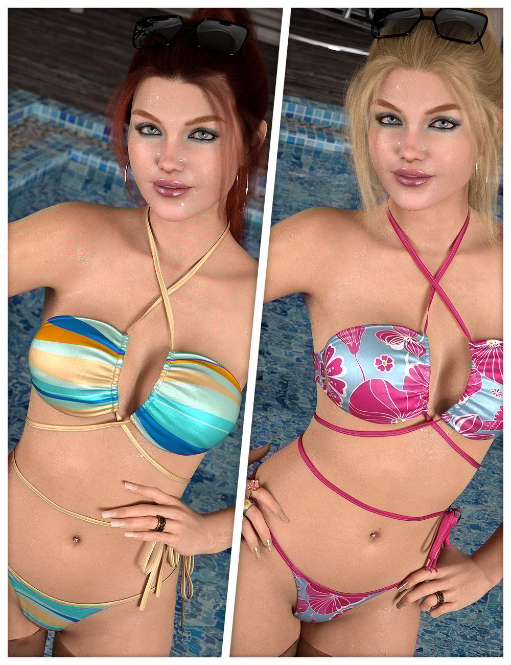 Malibu Textures for dForce SU Beach Vacation Bikini Malibu Textures for dForce SU Beach Vacation Bikini