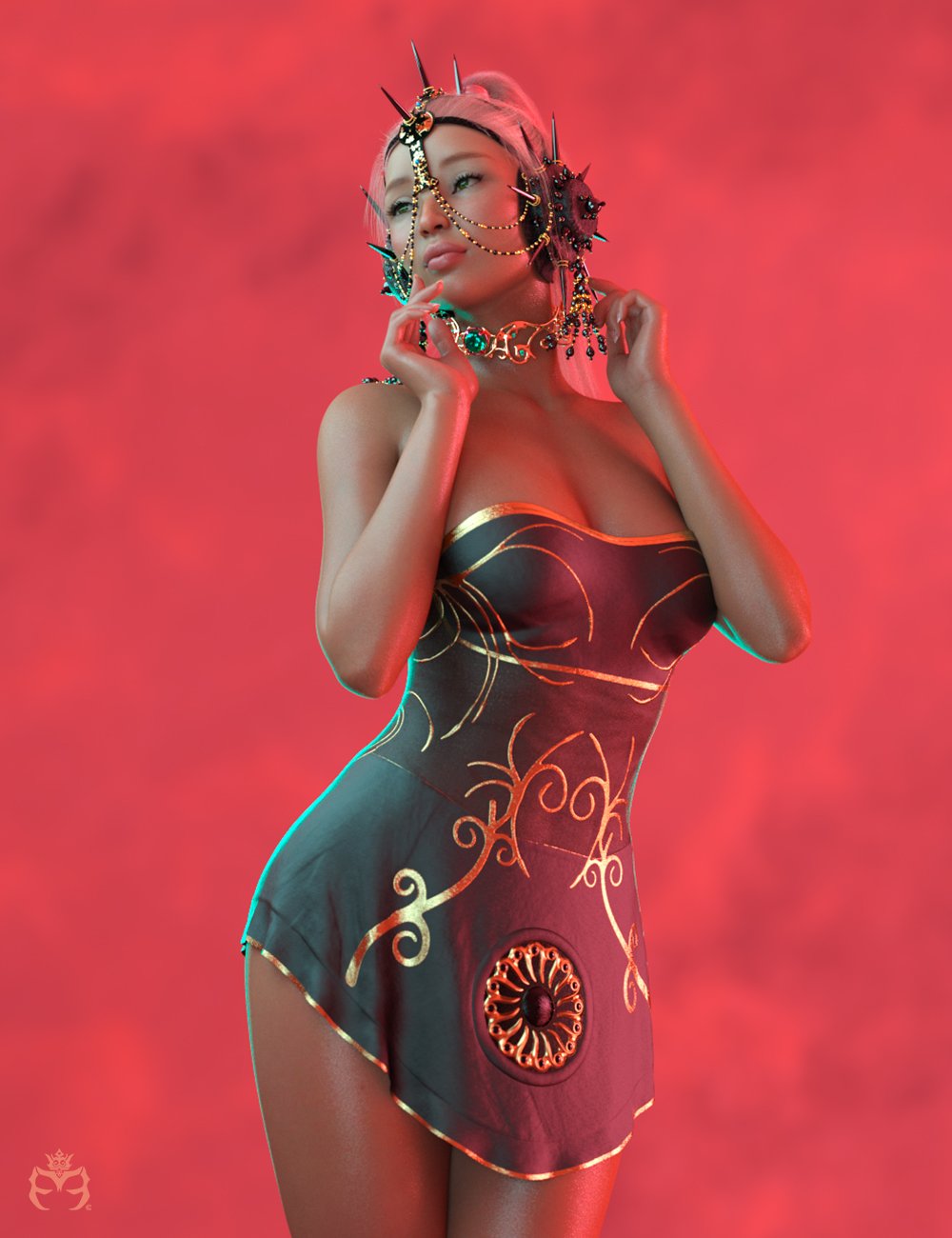 dForce Raven Dress for Genesis 8 and Genesis 8.1 Female