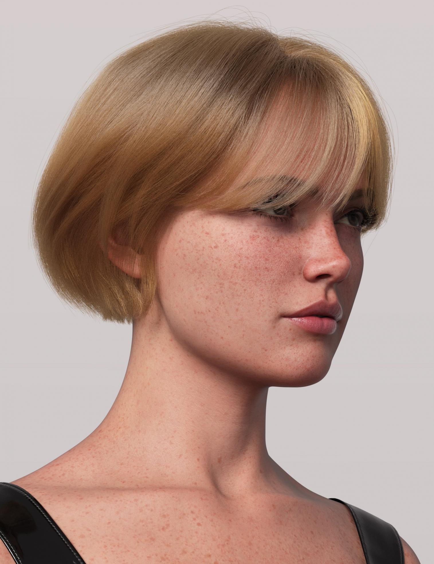 dForce Strand-Based Autumn Style Bob Hair for Genesis 9 and 8 Female