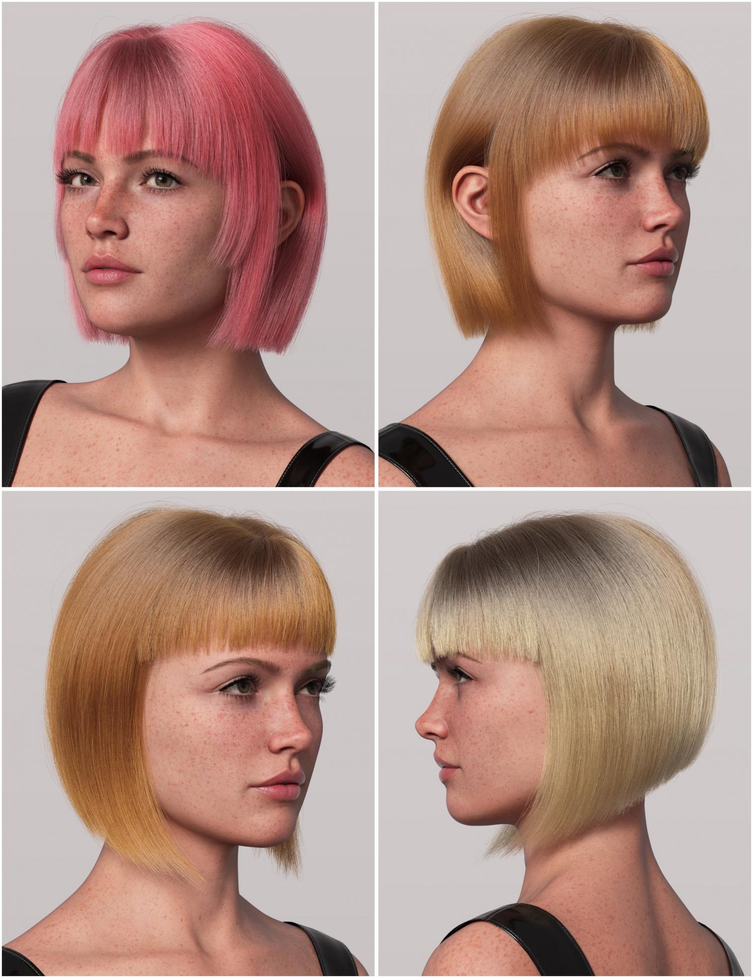 dForce Strand-Based Classic Bob 2 Hair for Genesis 9 and 8 Female