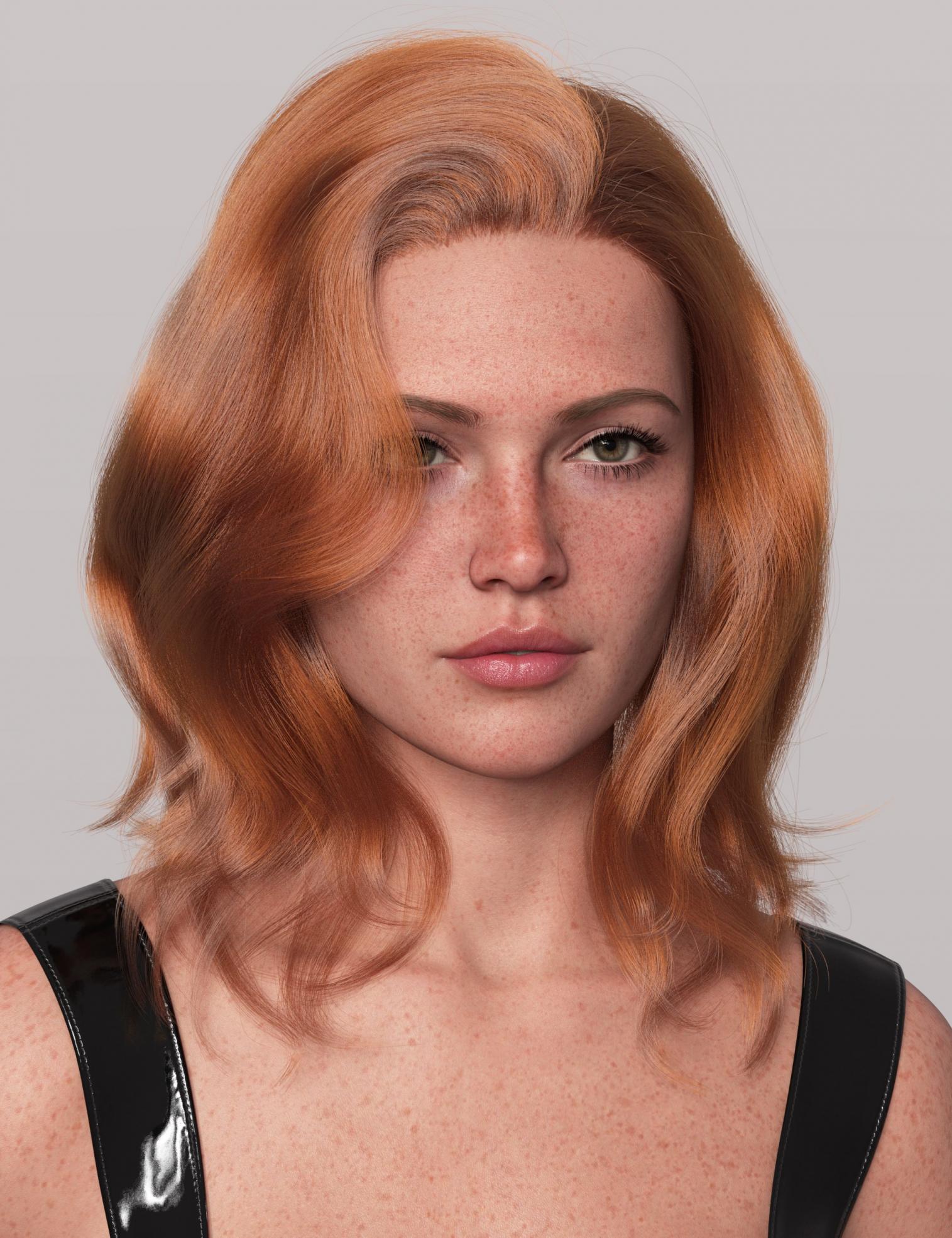 dForce Strand-Based Voluminous Wavy Bob Style Hair for Genesis 9 and 8 Female