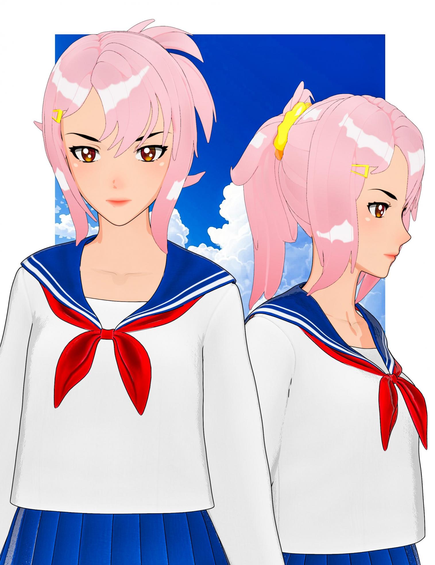 HS Toon Ponytail Hair for Genesis 9 Anime