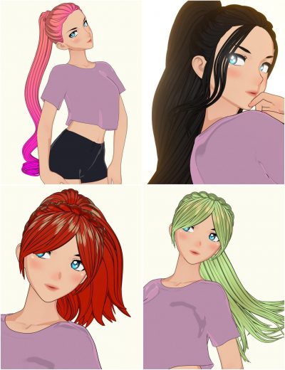 toonstylemultistyleponytailhairforgenesis900maindaz3d-1-3