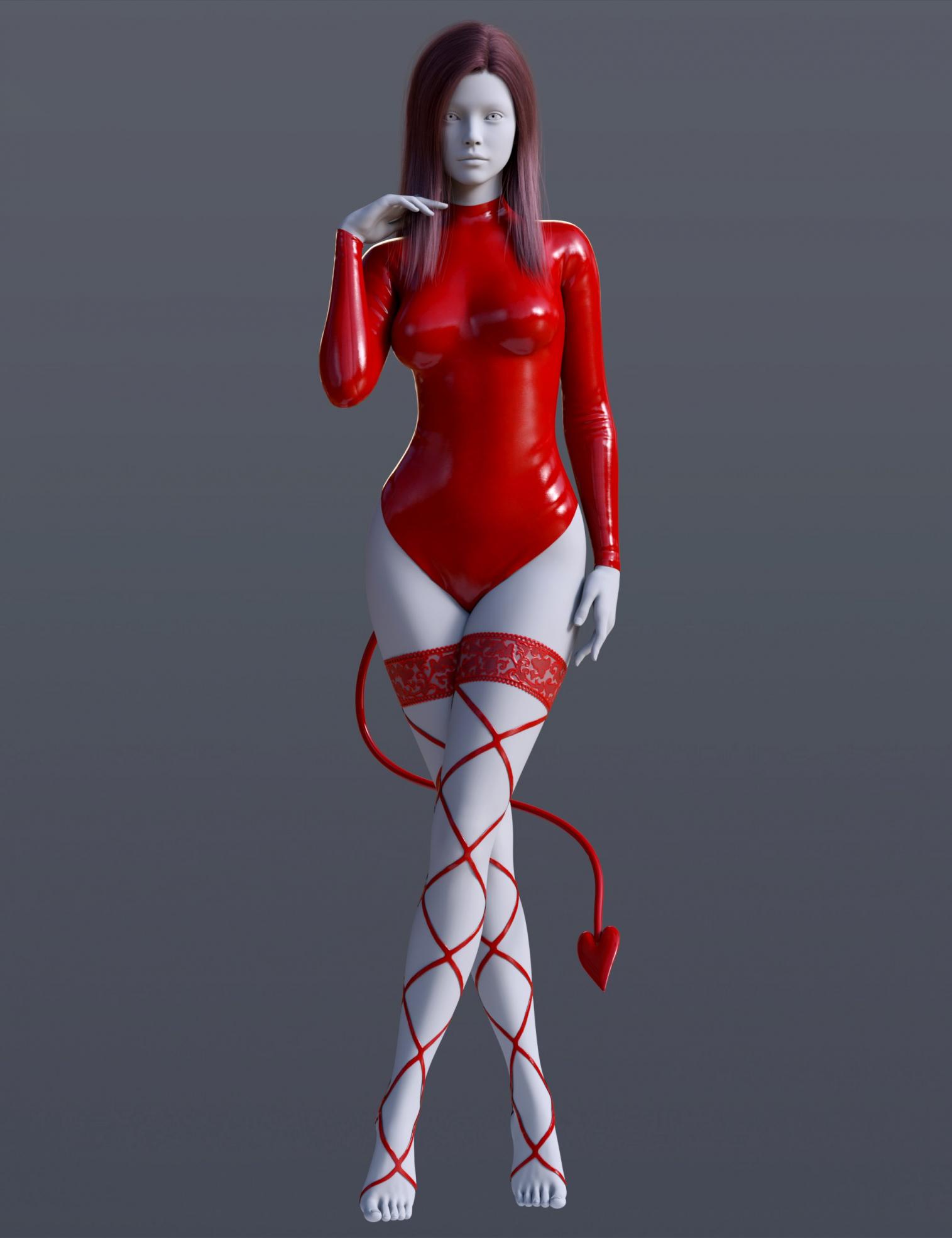 BS Sheer Succubus Bodysuit for Genesis 9