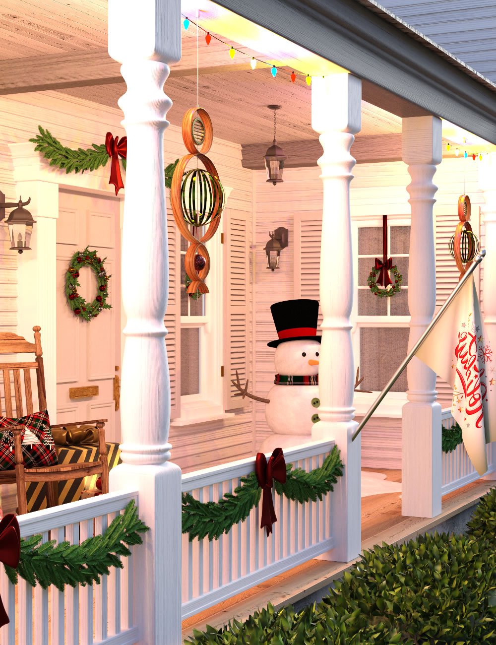 Classic Porch Christmas Decor