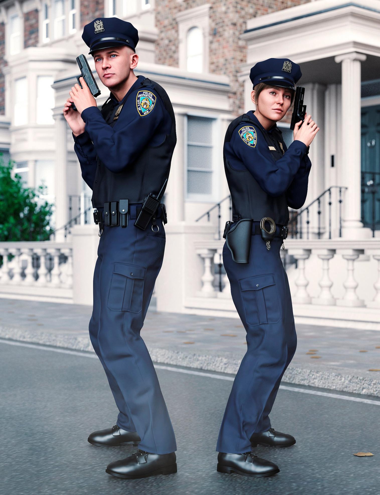 dForce Police Officer Uniform for Genesis 9