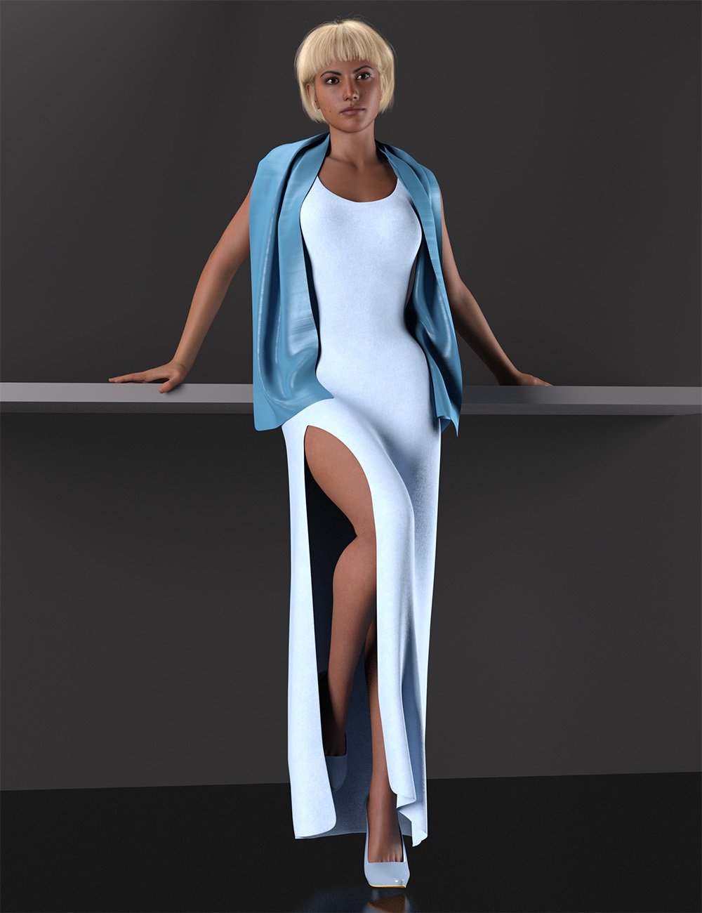 dForce Timeless Long Dress Outfit for Genesis 8 and 8.1 Female