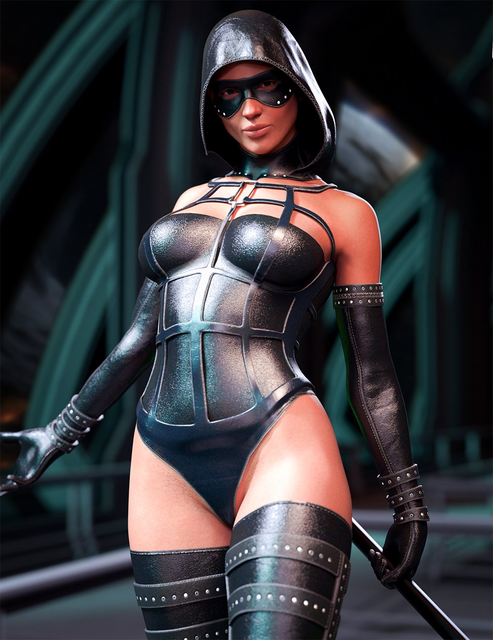 M3D dForce Shadow Queen Outfit for Genesis 9