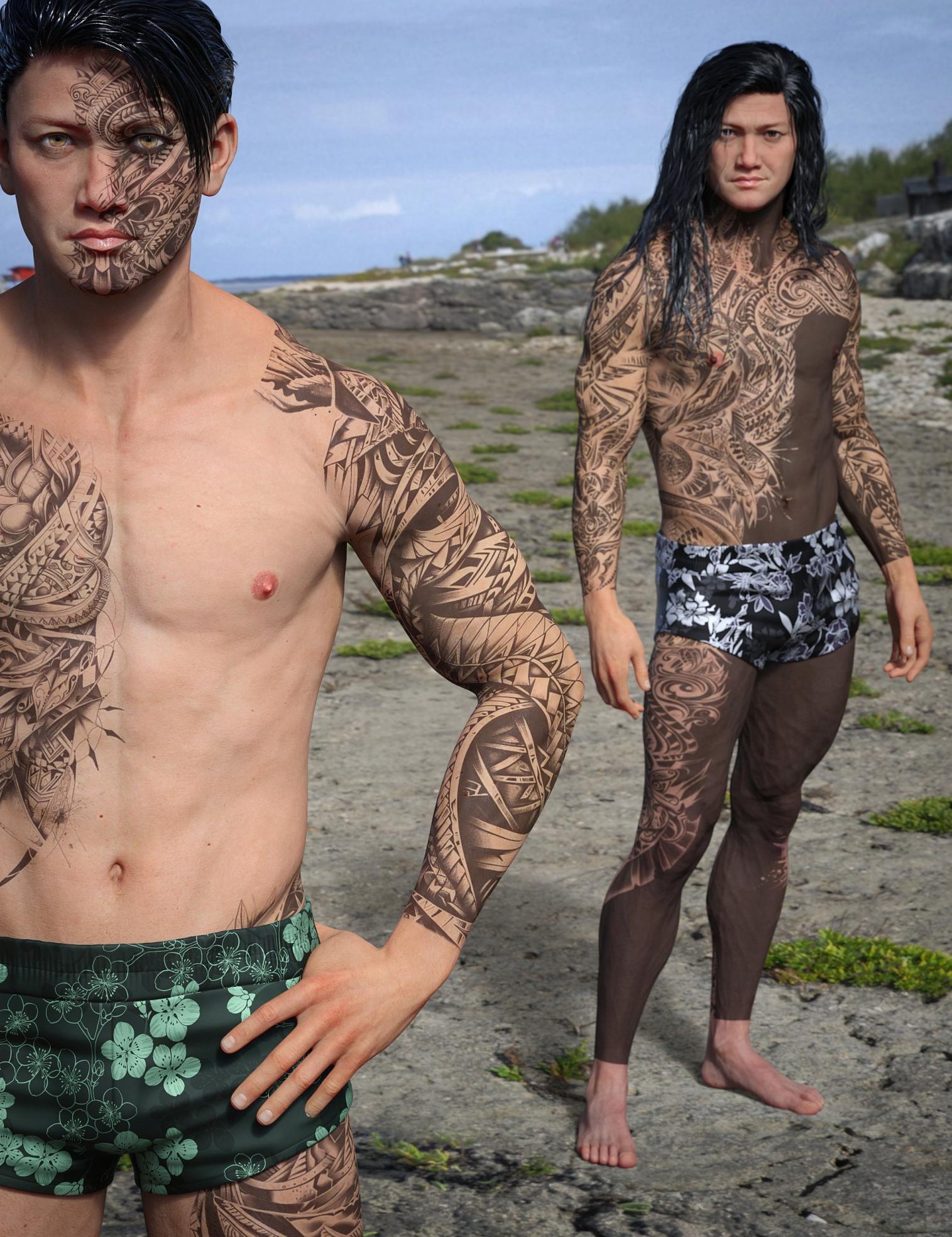 Tatau Tribal Tattoo Collection 1 for Genesis 9