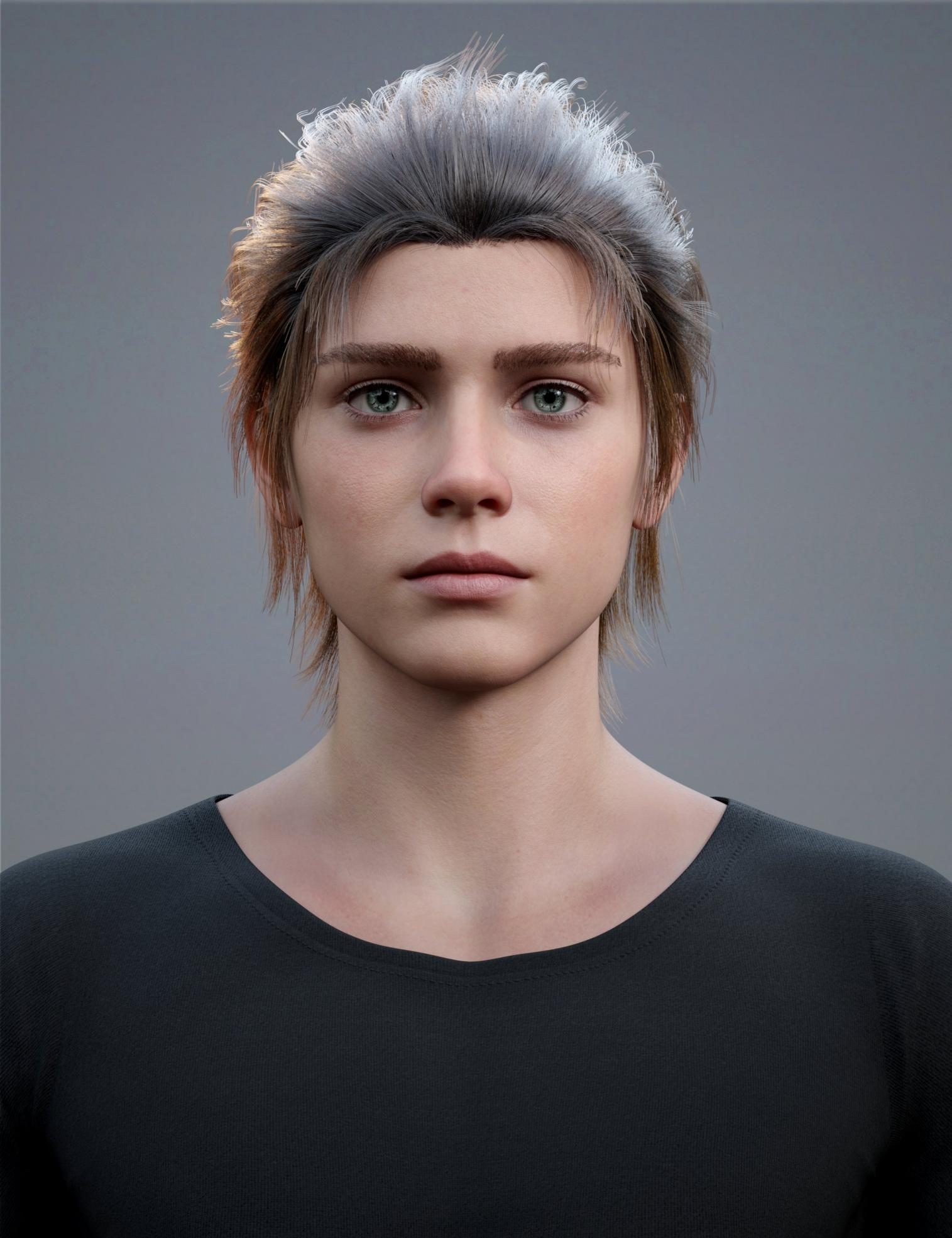 dForce BS Wolf Tail Short Hair For Genesis 9 dForce BS Wolf Tail Short Hair For Genesis 9