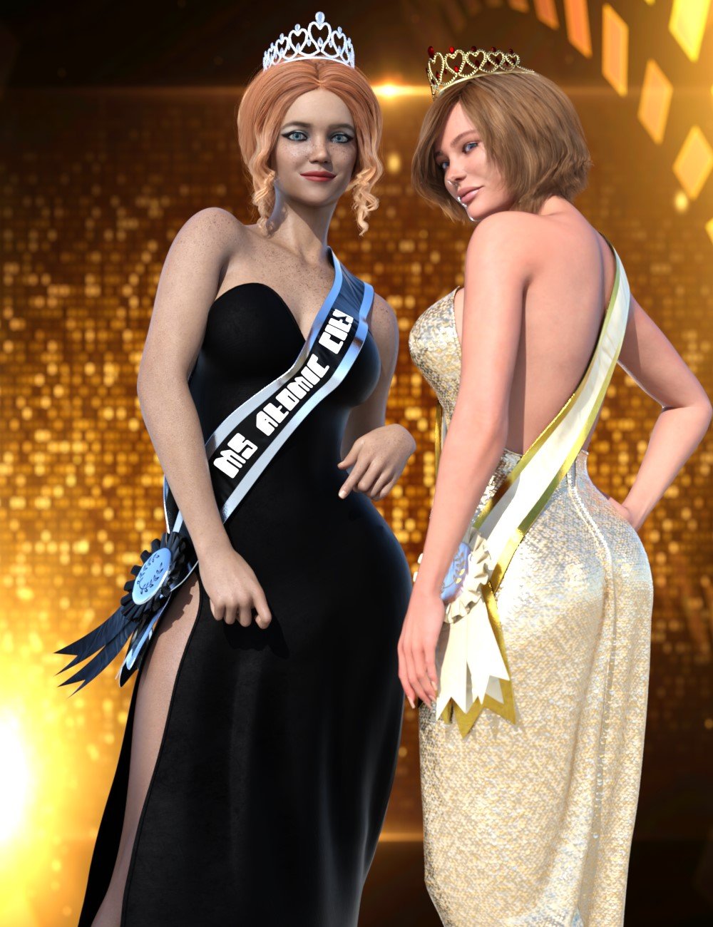 dForce Pageant Queen Outfit for Genesis 8 Female and Genesis 9