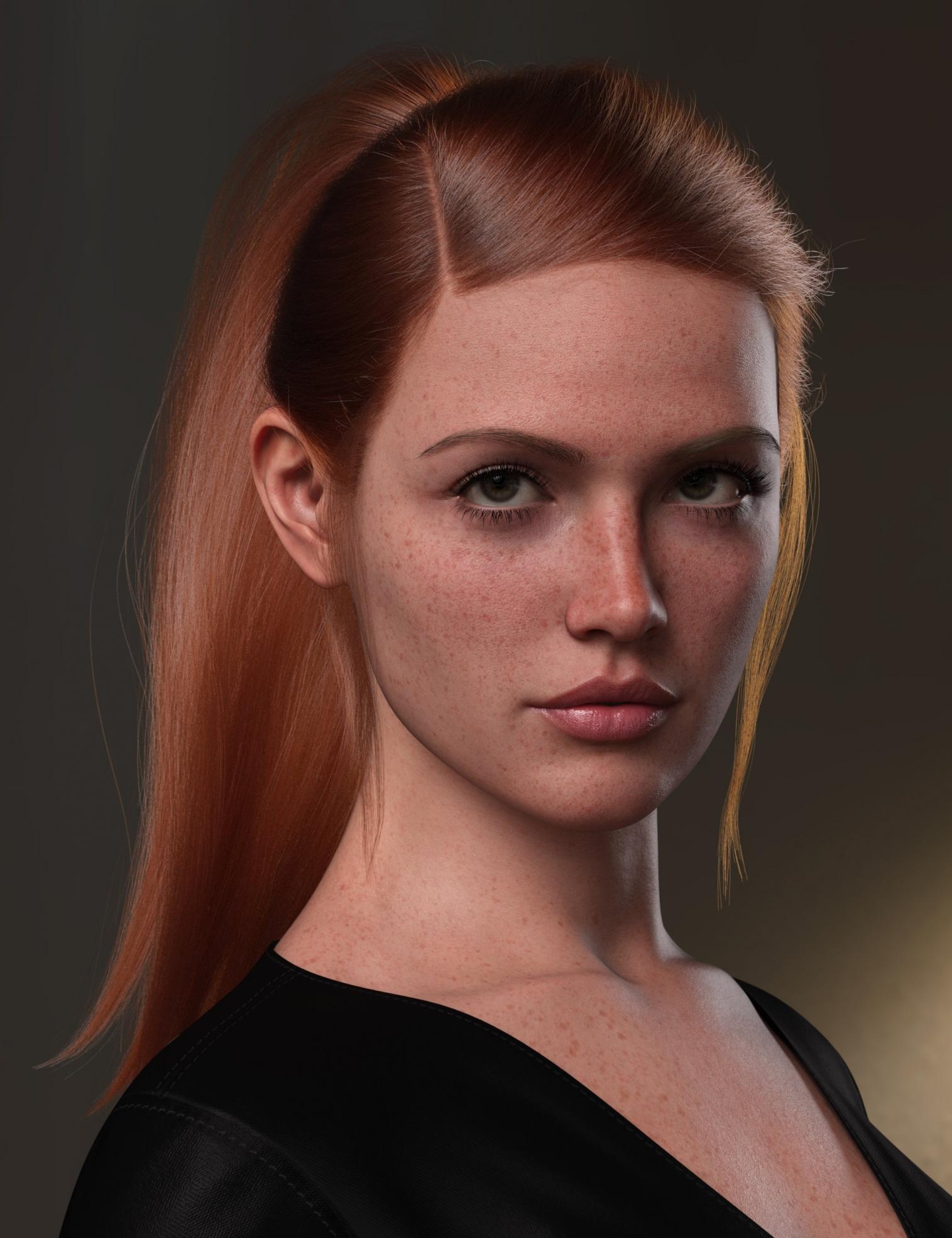 dForce Strand-Based Casual Side Parted Ponytail Hair for Genesis 9 and 8 Female