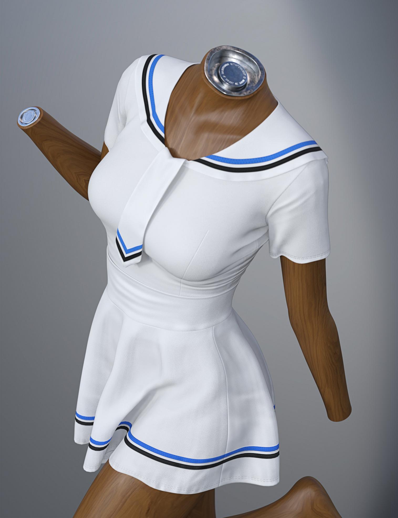 dForce SU Sailor Uniform for Genesis 9, 8.1, and 8 Female